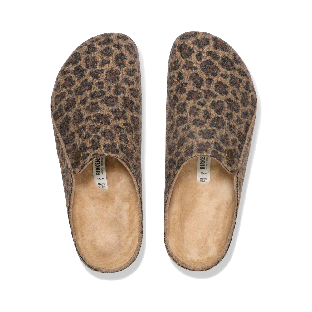 Top-down view of Birkenstock Zermatt Shearling Slip On Clog Slipper for women.