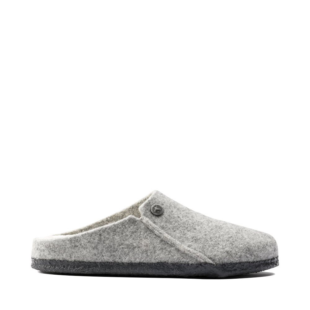 Side (right) view of Birkenstock Zermatt Shearling Slip On Clog Slipper for women.