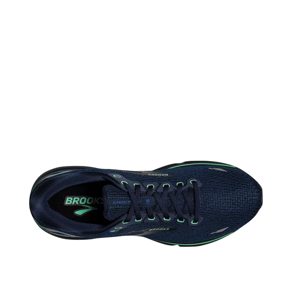 Brooks Men's Ghost 15 Running Sneakers in Crown Blue/Black/Green