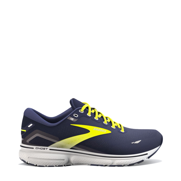 Brooks Men's Ghost 15 Running Sneakers in Peacoat/Nightlife/Grey