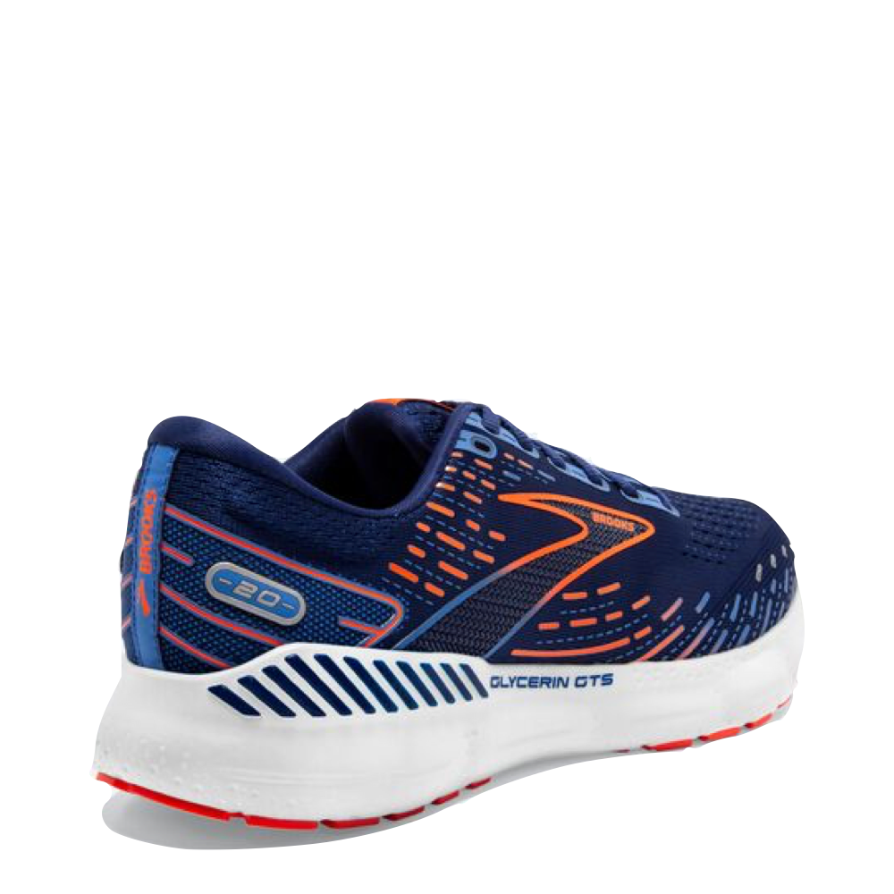 Heel and Counter view of Brooks Glycerin GTS 20 for men.