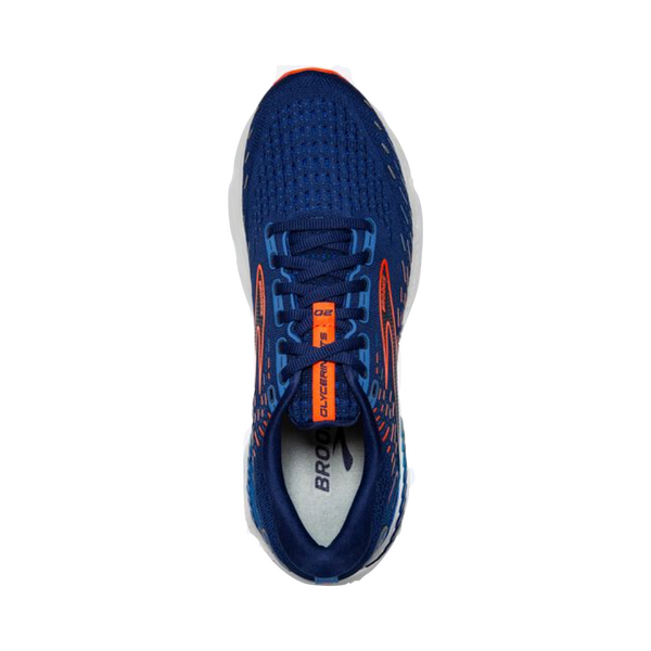 Brooks Men's Glycerin GTS 20 Sneaker in Blue Depths/Palace Blue/Orange