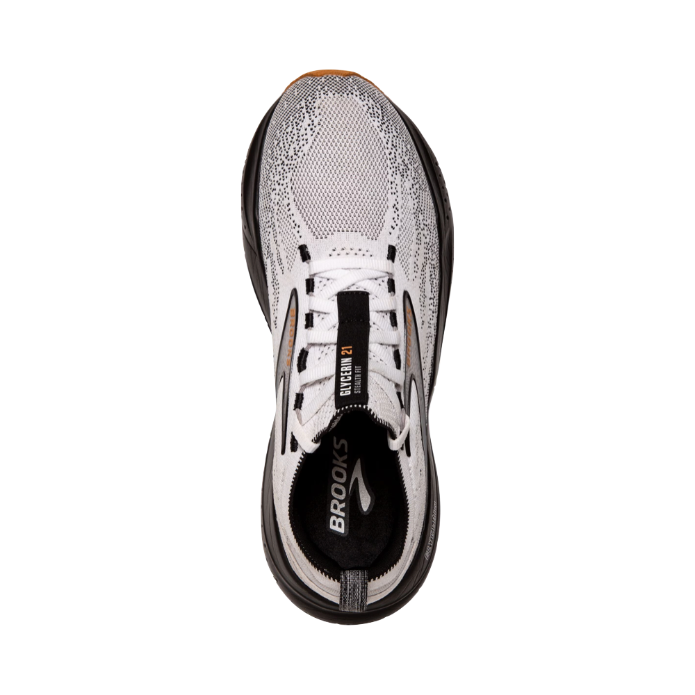 Top-down view of Brooks Glycerin Stealth Fit GTS 21 for men.