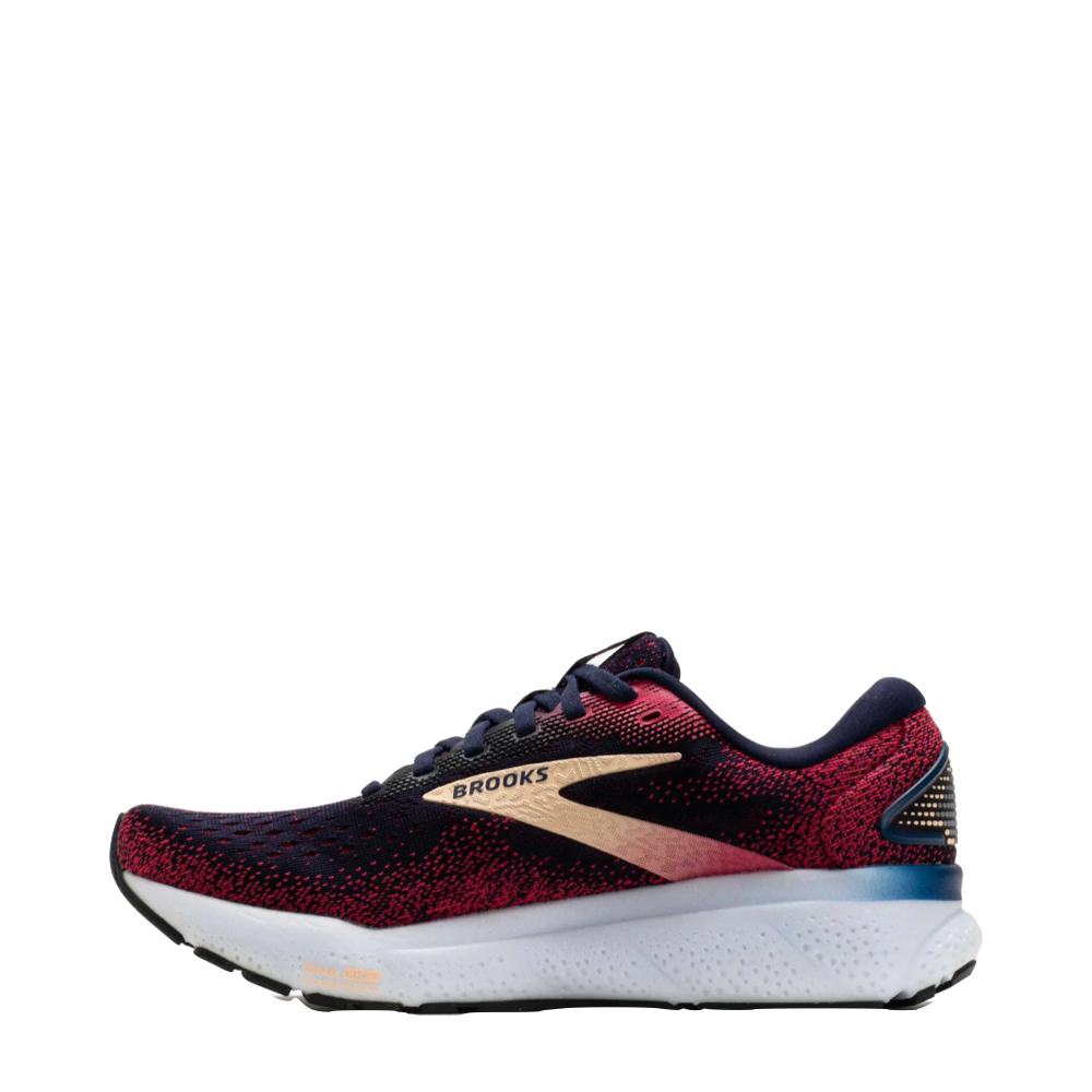 Side (left) view of Brooks Ghost 16 Sneaker for women.