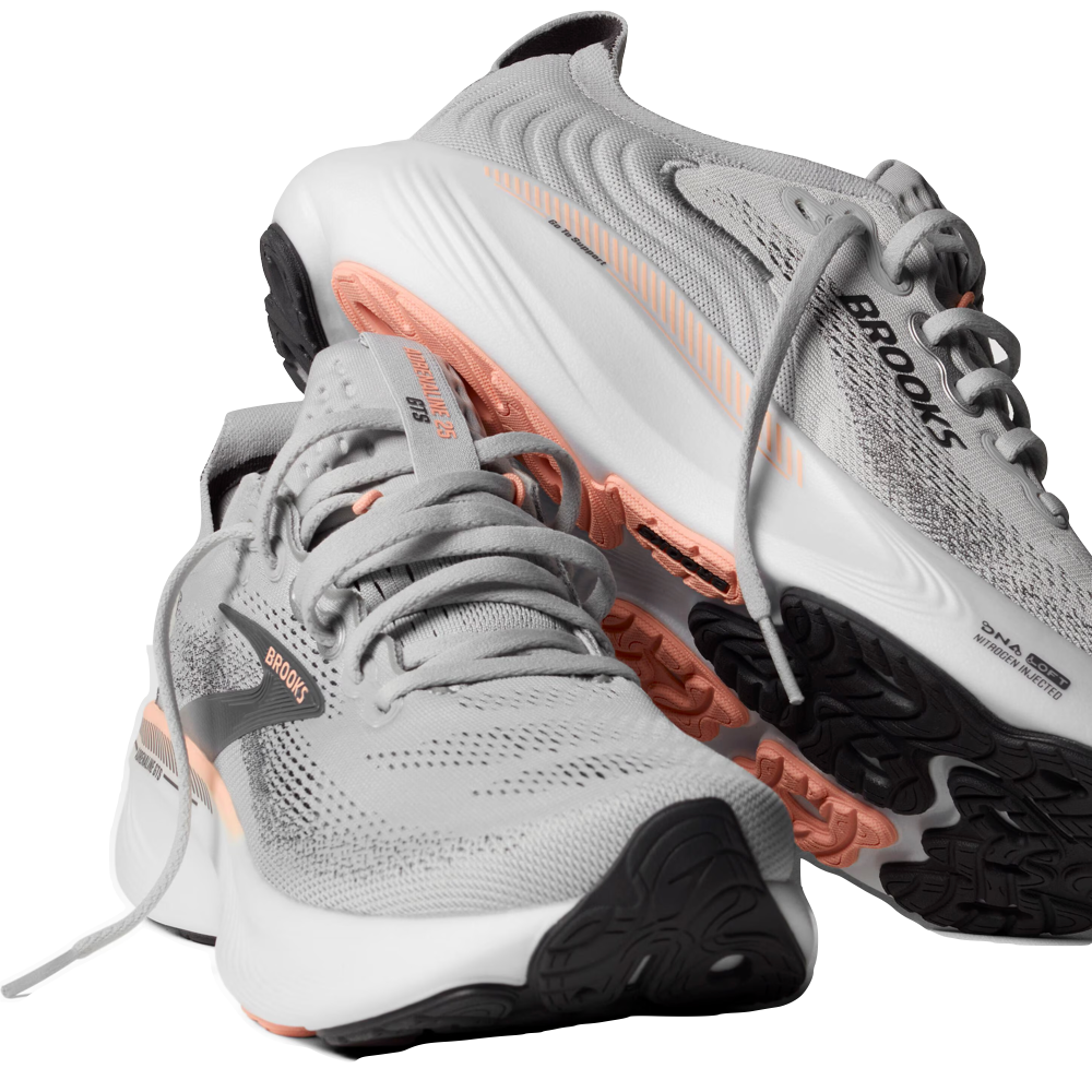 Front and side view of Brooks Adrenaline GTS 25 Sneaker for women.