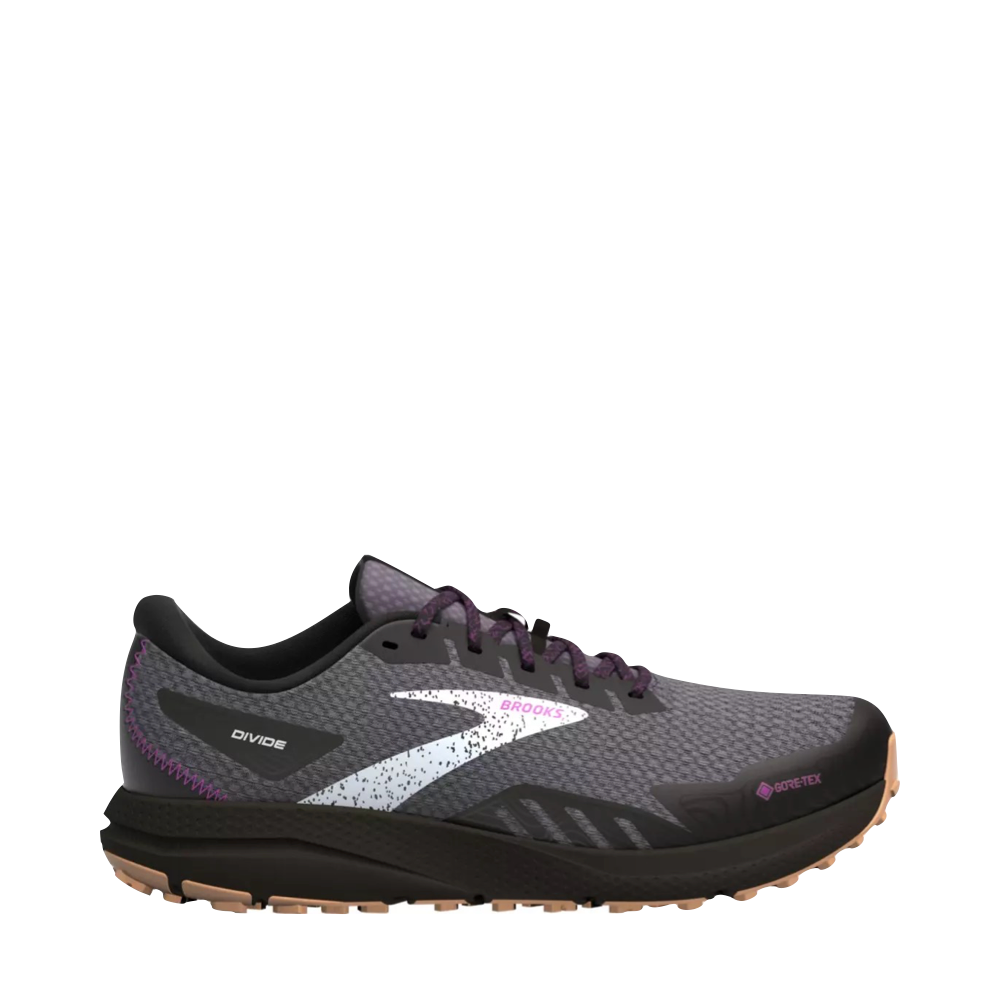 Side (right) view of Brooks Divide 4 GTX Waterproof for women.