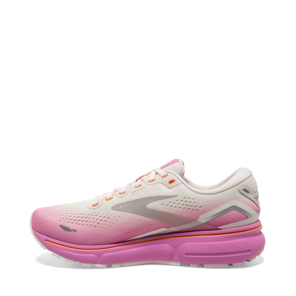 Side (left) view of Brooks Ghost 15 for women.