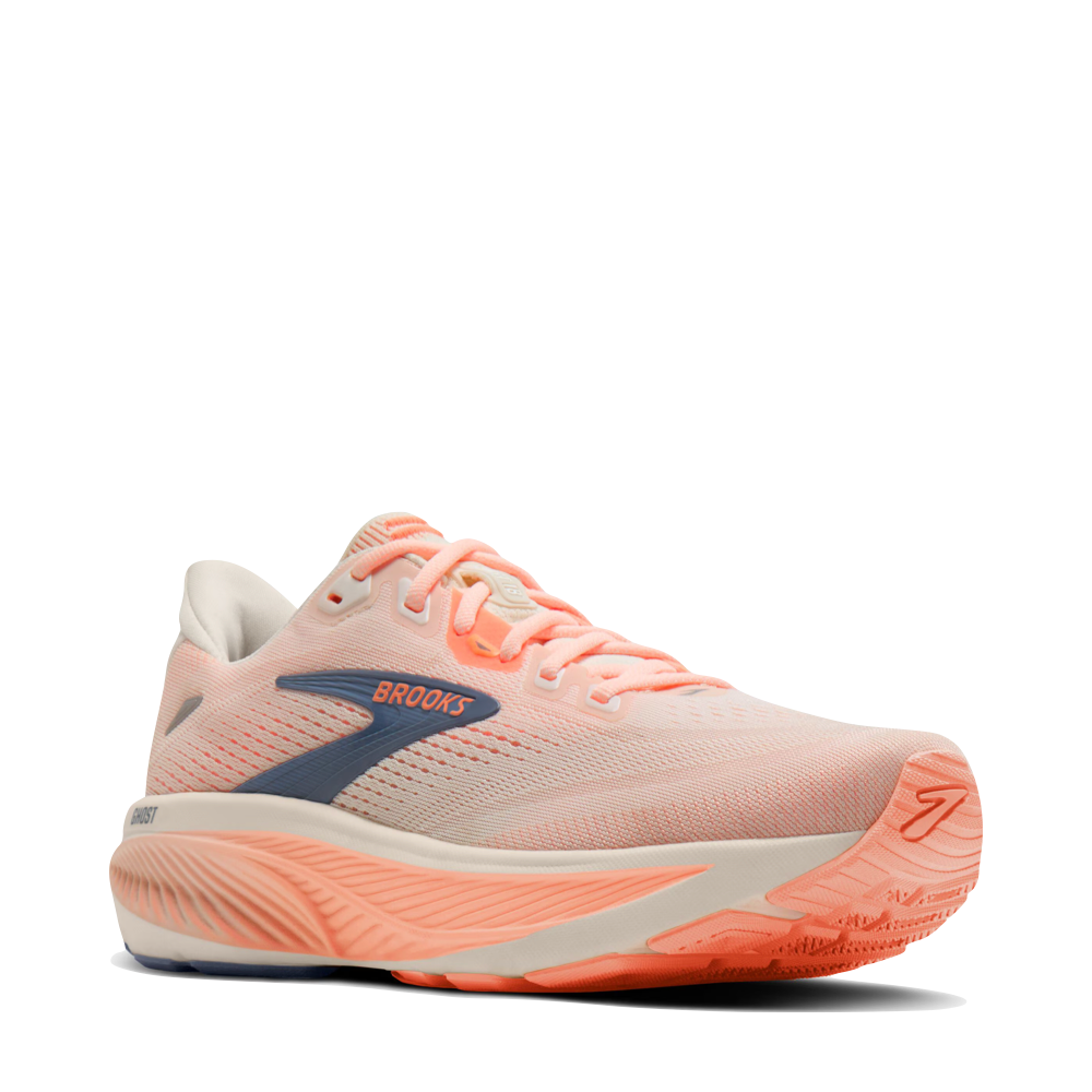 Mudguard and Toe view of Brooks Ghost 18 Sneaker for women.