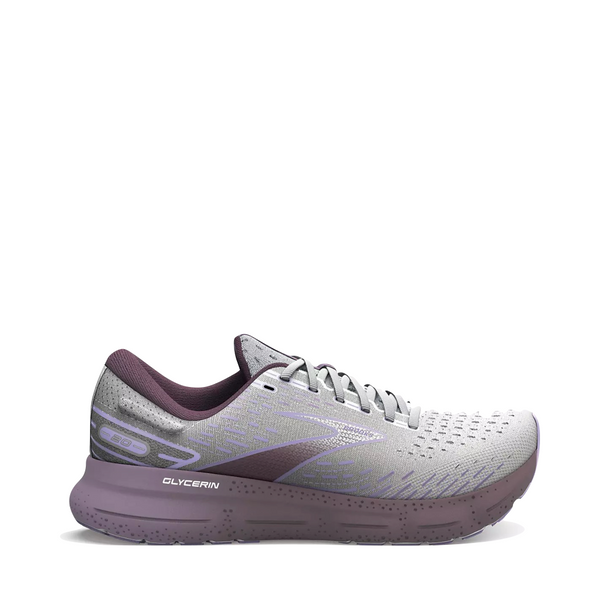 Brooks Women's Glycerin 20 Running Sneakers in White/Orchid/Lavender