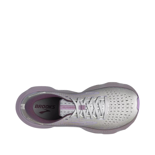 Brooks Women's Glycerin 20 Running Sneakers in White/Orchid/Lavender