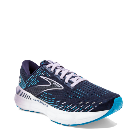 Brooks Women's Glycerin GTS 20 Sneakers in Peacoat/Ocean/Pastel Lilac