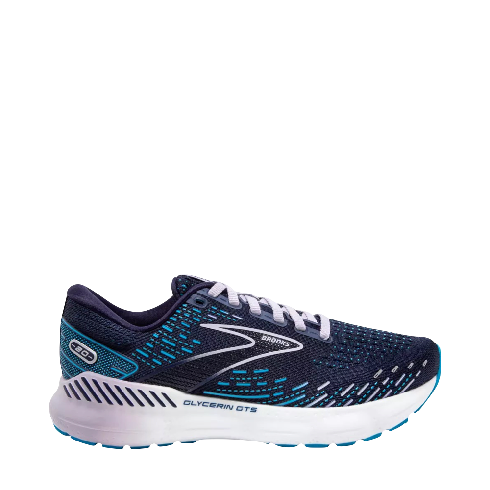 Side (right) view of Brooks Glycerin GTS 20 for women. 