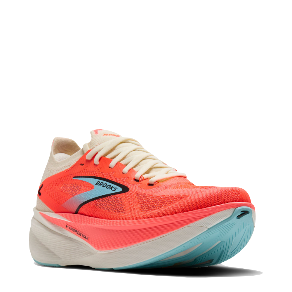 Mudguard and Toe view of Brooks Hyperion Max 3 Sneaker for women.