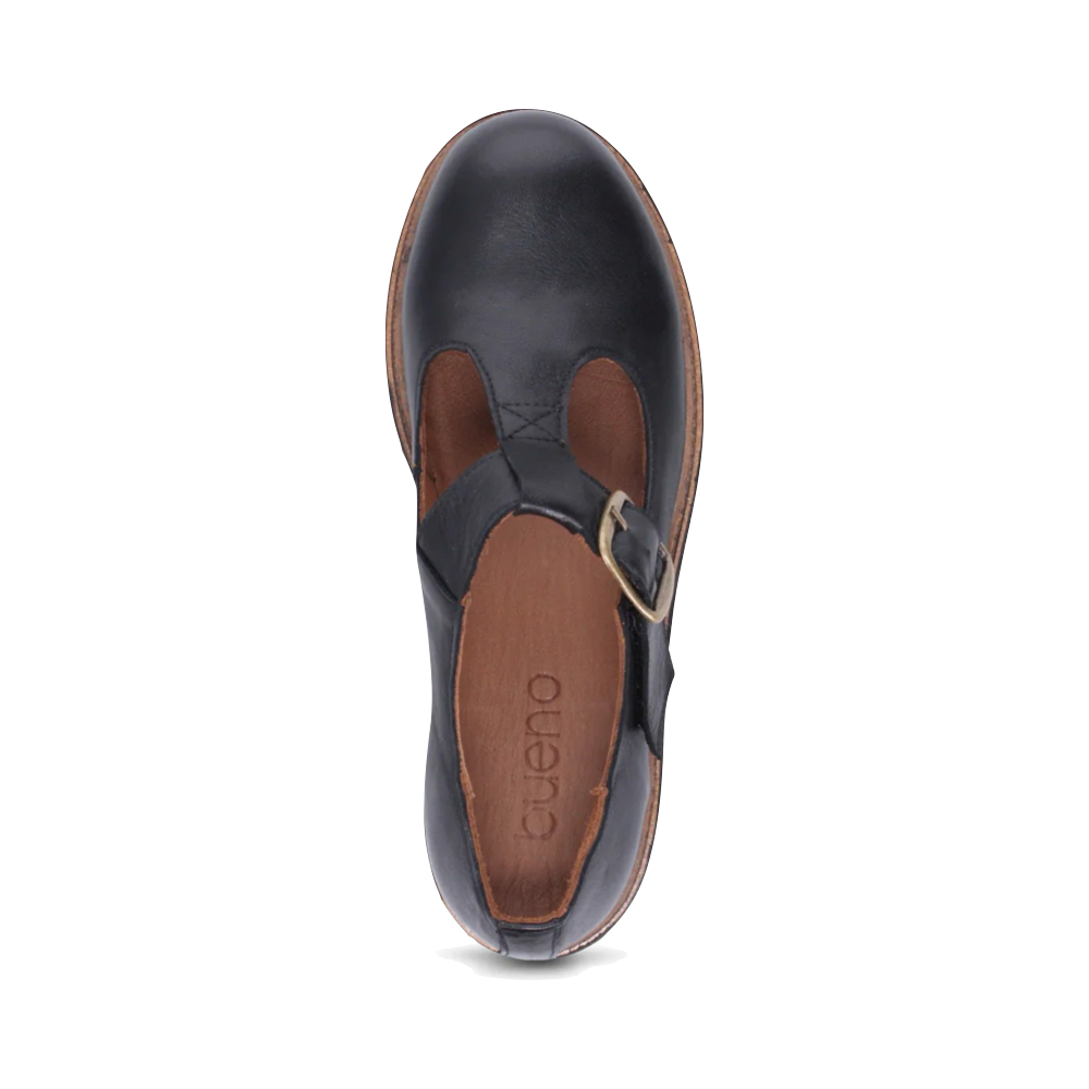 Top-down view of Bueno Abigail T-Strap Leather Mary Jane for women.