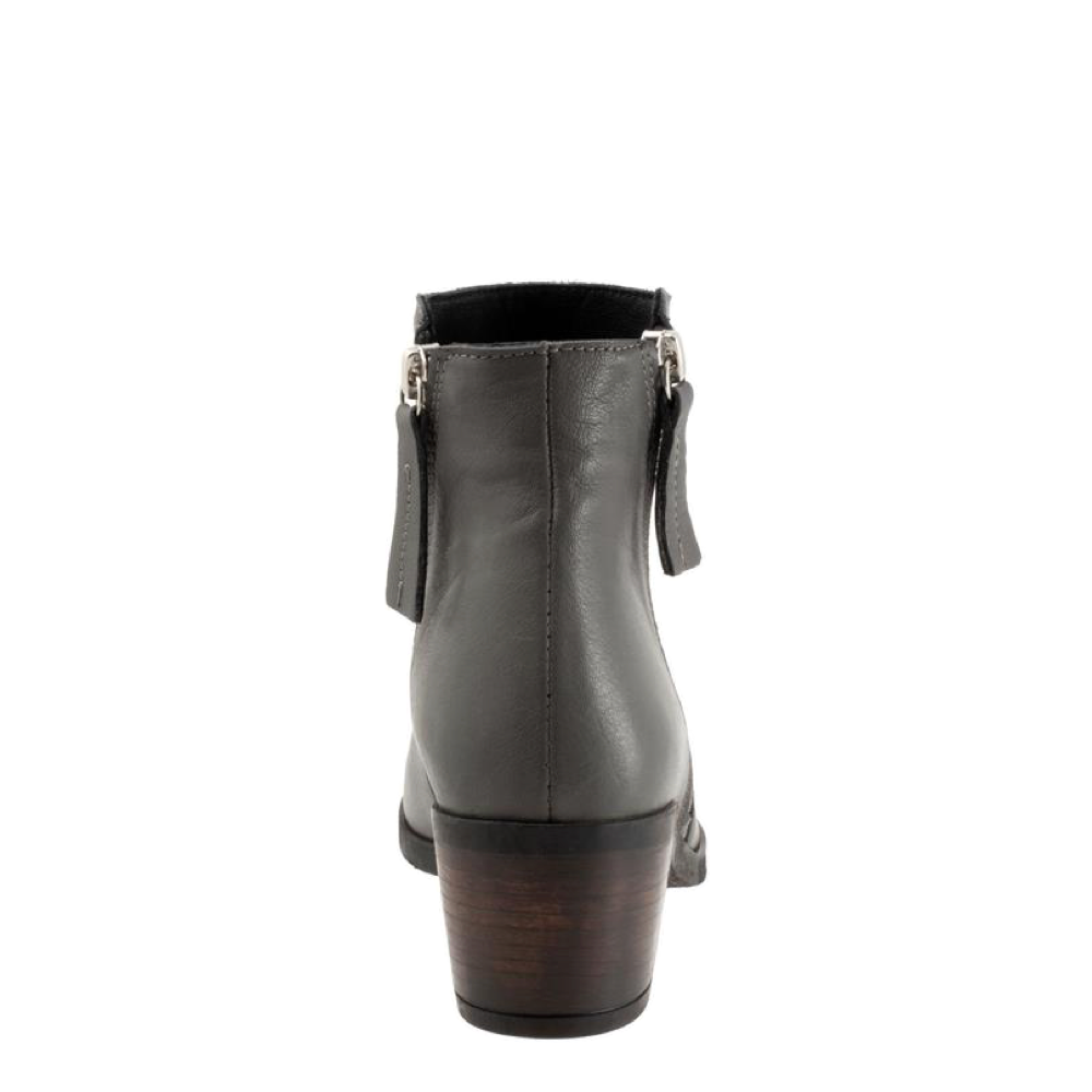 Back view of Bueno Camila Heeled Double Side Zip Boot for women.