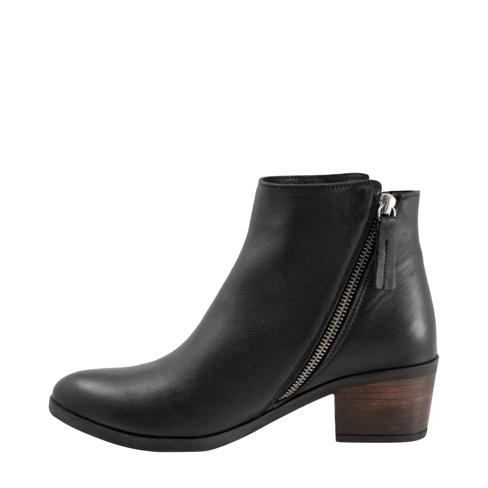 Side (left) view of Bueno Camila Heeled Double Side Zip Boot for women.