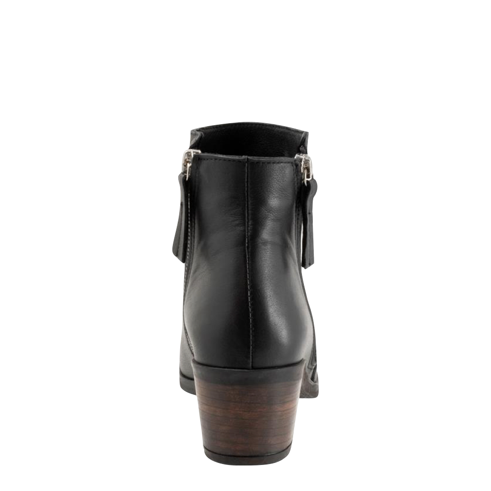 Back view of Bueno Camila Heeled Double Side Zip Boot for women.