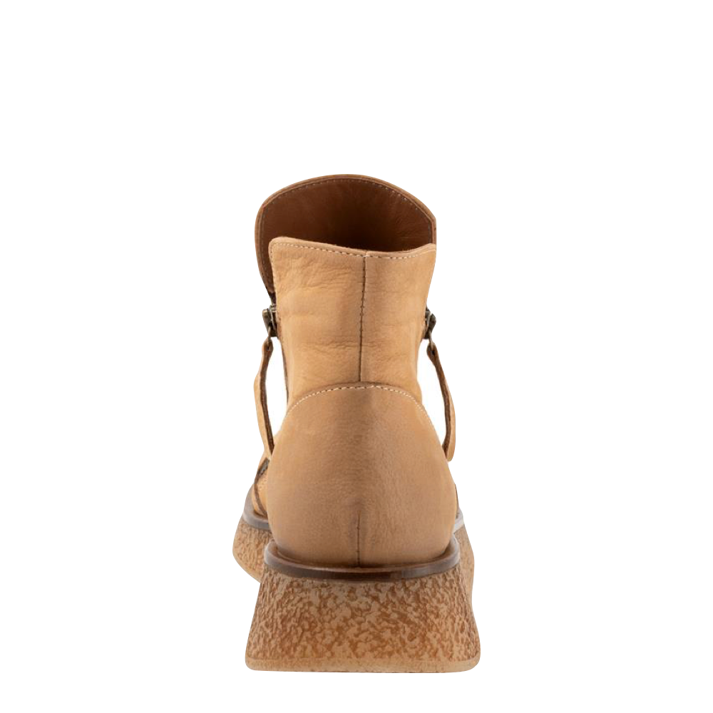 Bueno Women's Phoenix Leather Double Side Zip Boot (Desert Nubuck)
