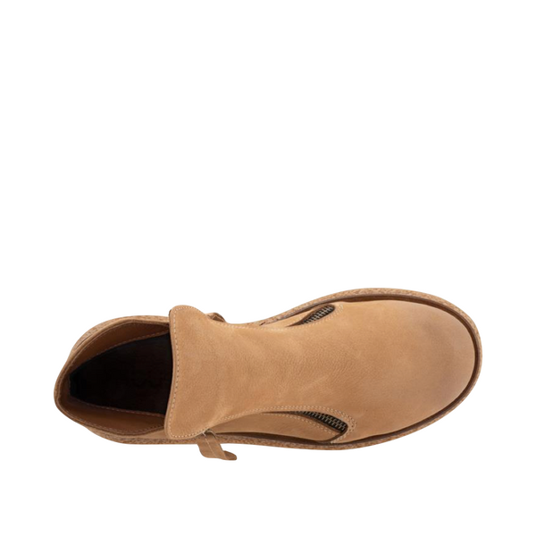 Bueno Women's Phoenix Leather Double Side Zip Boot in Desert Nubuck