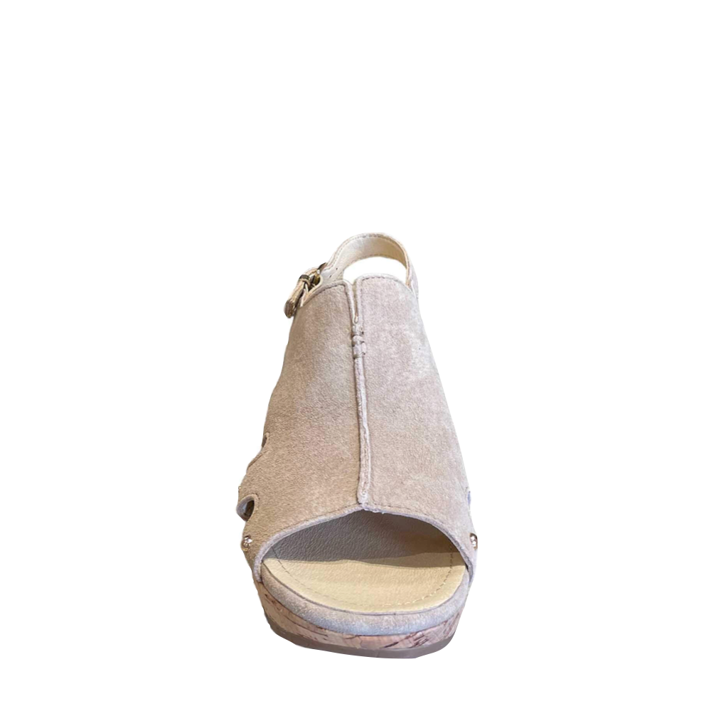 Front view of Bussola Izzy Wedge Sandal for women.