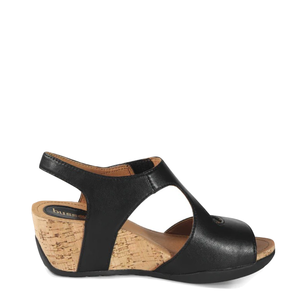 Side (right) view of Bussola Nicky Platform Wedge Sandal for women.