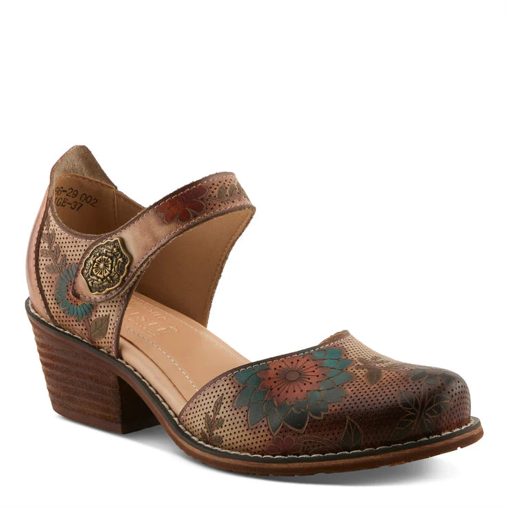 Spring Step Women's Cabracho Heeled Mary Janes in Beige Multi