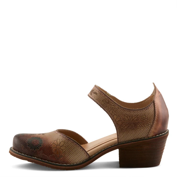Spring Step Women's Cabracho Heeled Mary Janes in Beige Multi