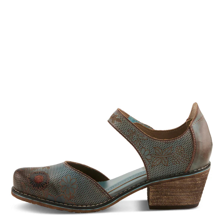 Spring Step Women's Cabracho Heeled Mary Jane in Blue Multi