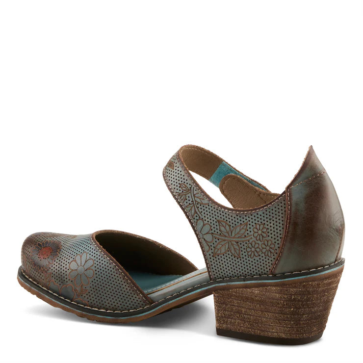 Spring Step Women's Cabracho Heeled Mary Jane in Blue Multi
