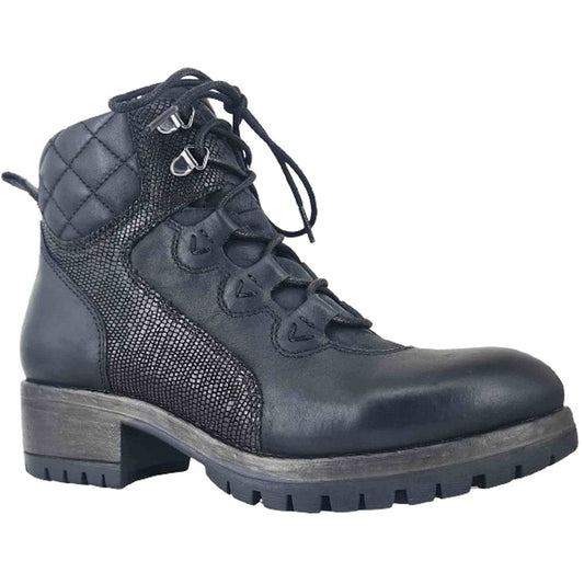 Salvia Women's Cal Side Zip Lace Boot in Black Combination