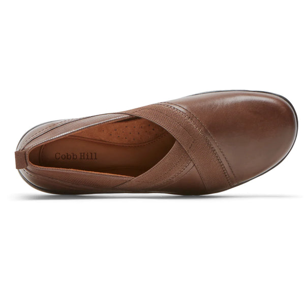 Cobb Hill by Rockport Women's Penfield Envelope Slip On Loafer in Bark Brown
