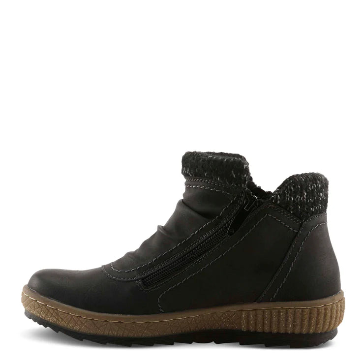 Spring Step Women's Cleora Side Zip Water Resistant Boot in Black