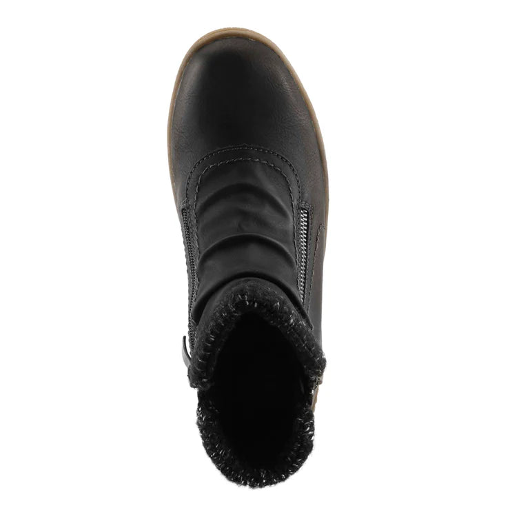 Spring Step Women's Cleora Side Zip Water Resistant Boot in Black