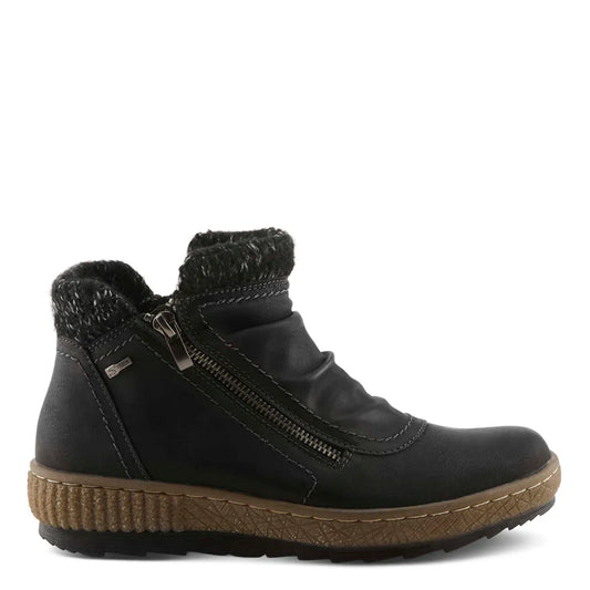 Spring Step Women's Cleora Side Zip Water Resistant Boot in Black