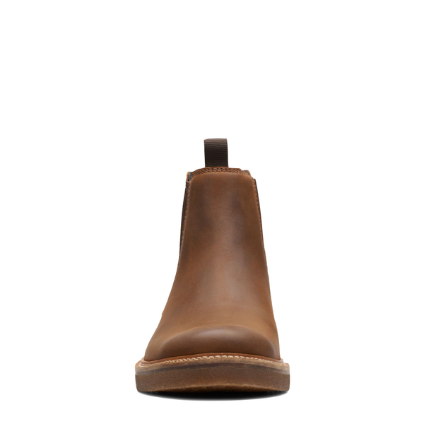 Clarks Men's Clarkdale Easy Pull On Chelsea Boot in Beeswax Brown