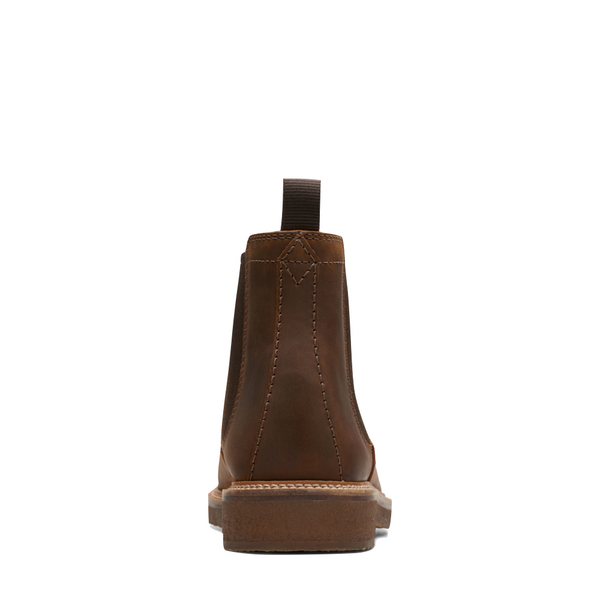 Clarks Men's Clarkdale Easy Pull On Chelsea Boot in Beeswax Brown