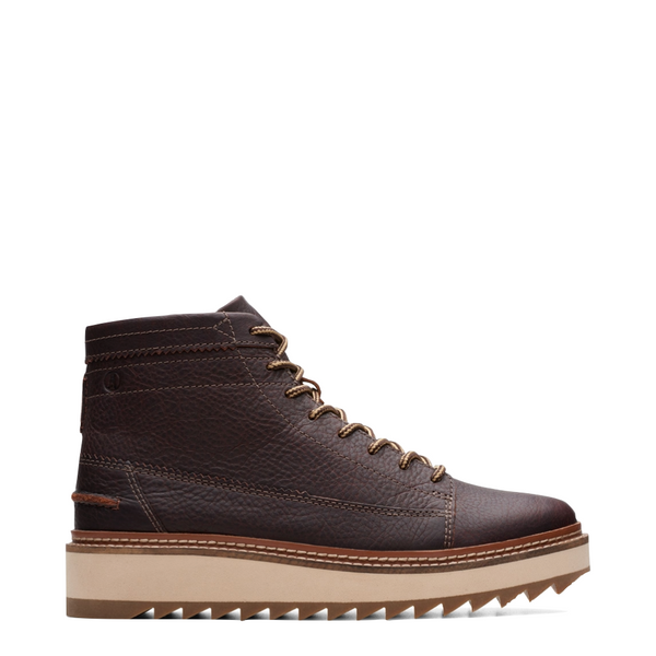 Clarks Men's Clarkhill Hi Leather Lace Boot in Dark Brown