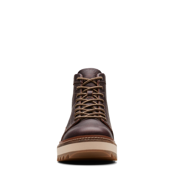 Clarks Men's Clarkhill Hi Leather Lace Boot in Dark Brown
