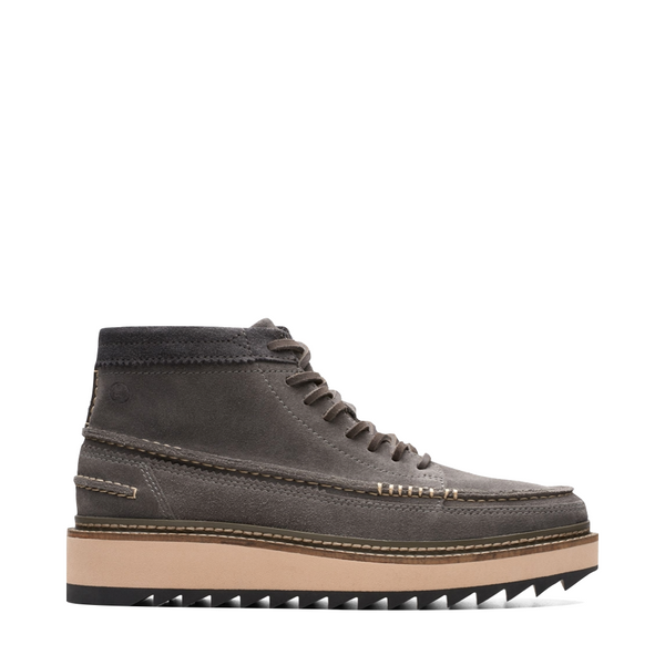 Clarks Men's Clarkhill Mid Suede Lace Boot in Dark Grey