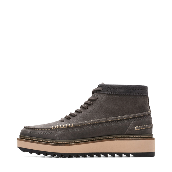 Clarks Men's Clarkhill Mid Suede Lace Boot in Dark Grey