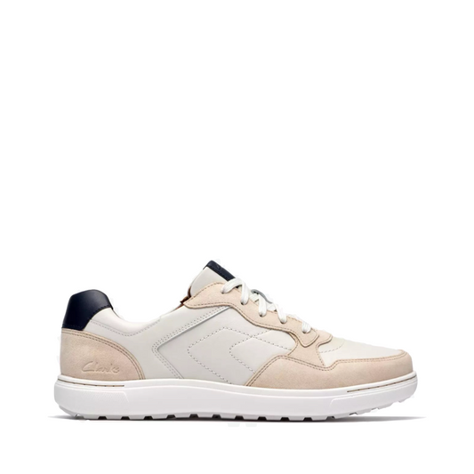 Side (right) view of Clarks Mapstone Sport Leather Sneaker for men.