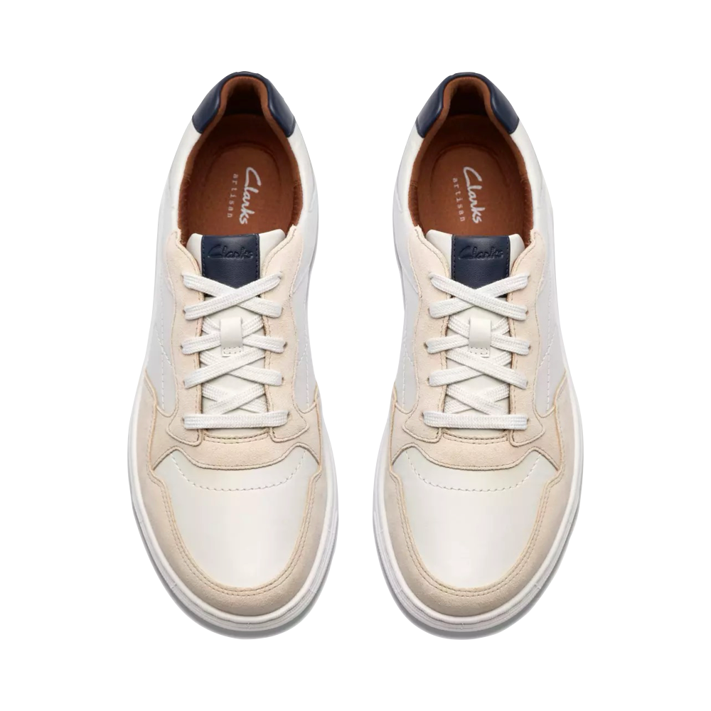 Top-down view of Clarks Mapstone Sport Leather Sneaker for men.