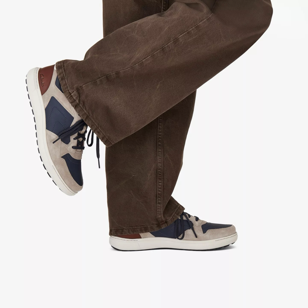 Model view of Clarks Mapstone Sport Sneaker for men.