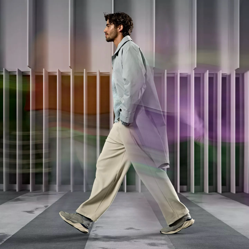 Model view of Clarks Pace Sneaker for men.