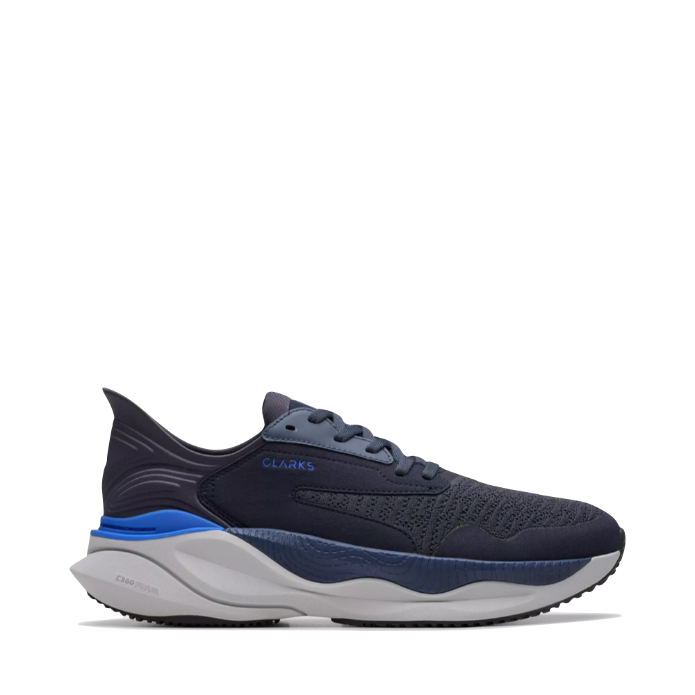 Side (right) view of Clarks Pace Sneaker for men.
