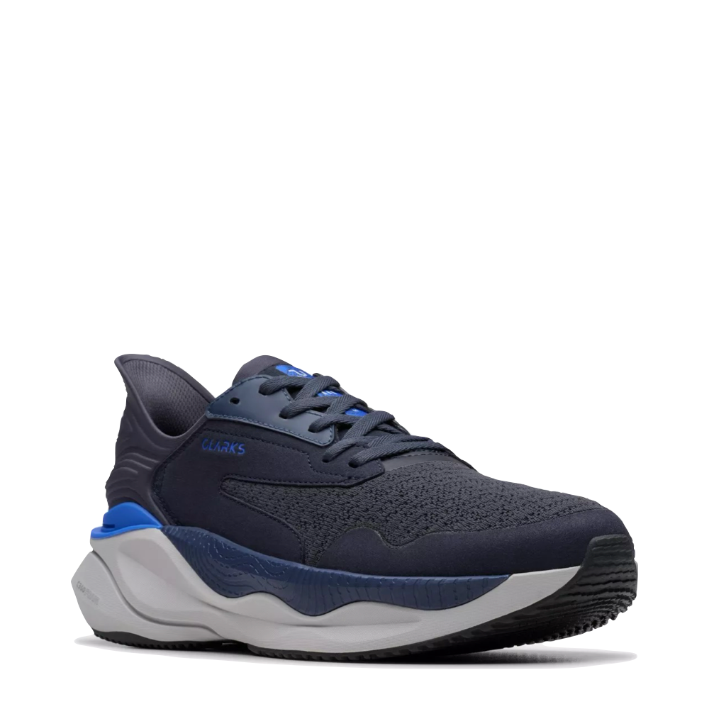 Mudguard and Toe view of Clarks Pace Sneaker for men.