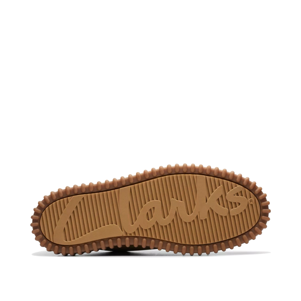 Bottom view of Clarks Torhill Lo Suede moccasin for men.