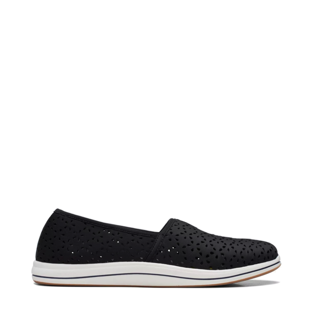 Side (right) view of Clarks Breeze Emily Perfed Slip On for women.