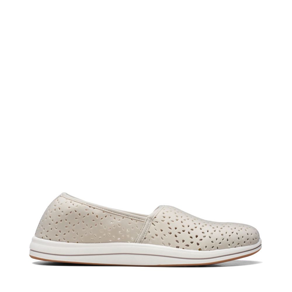Side (right) view of Clarks Breeze Emily Perfed Slip On for women.