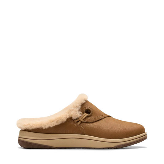 Side (right) view of Clarks Breeze Myth Clog for women.